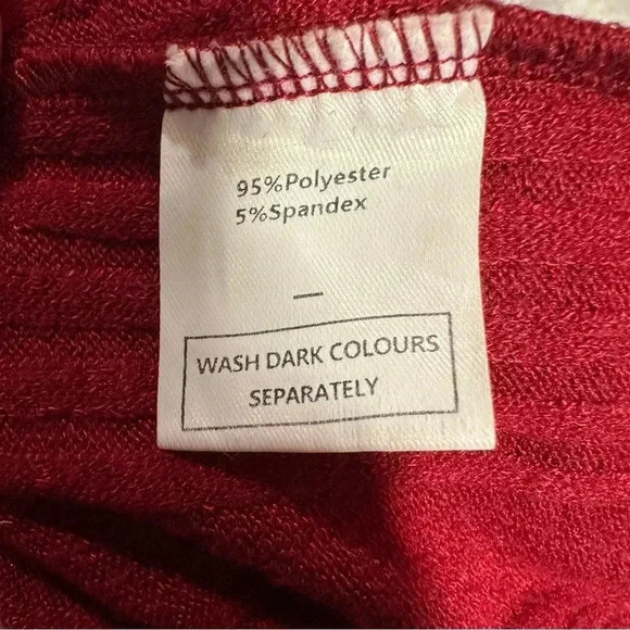 Wiholl Women’s Solid Raglan Long Sleeve Ribbed Ruffle Smocked Sweater - Picture 10 of 11